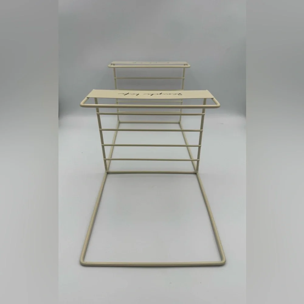 2 Tier Metal Hanging Purse Organizer Rack Closet Door‎ Handbag Holder Cream
